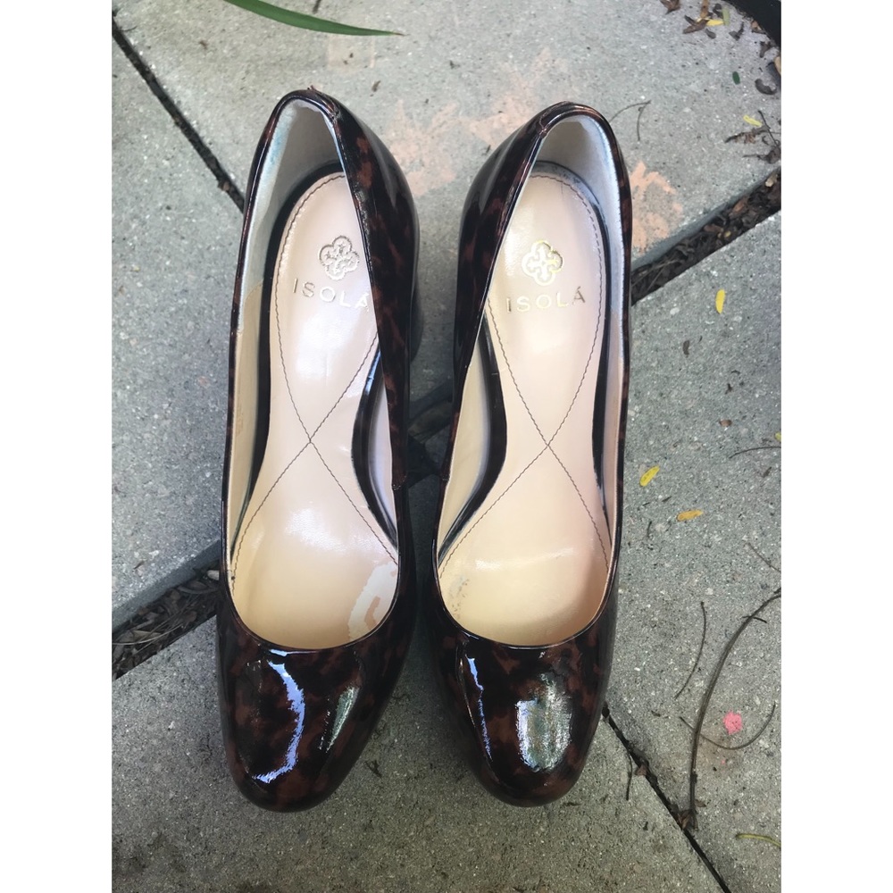 Isola Tortoiseshell Patten Leather heels